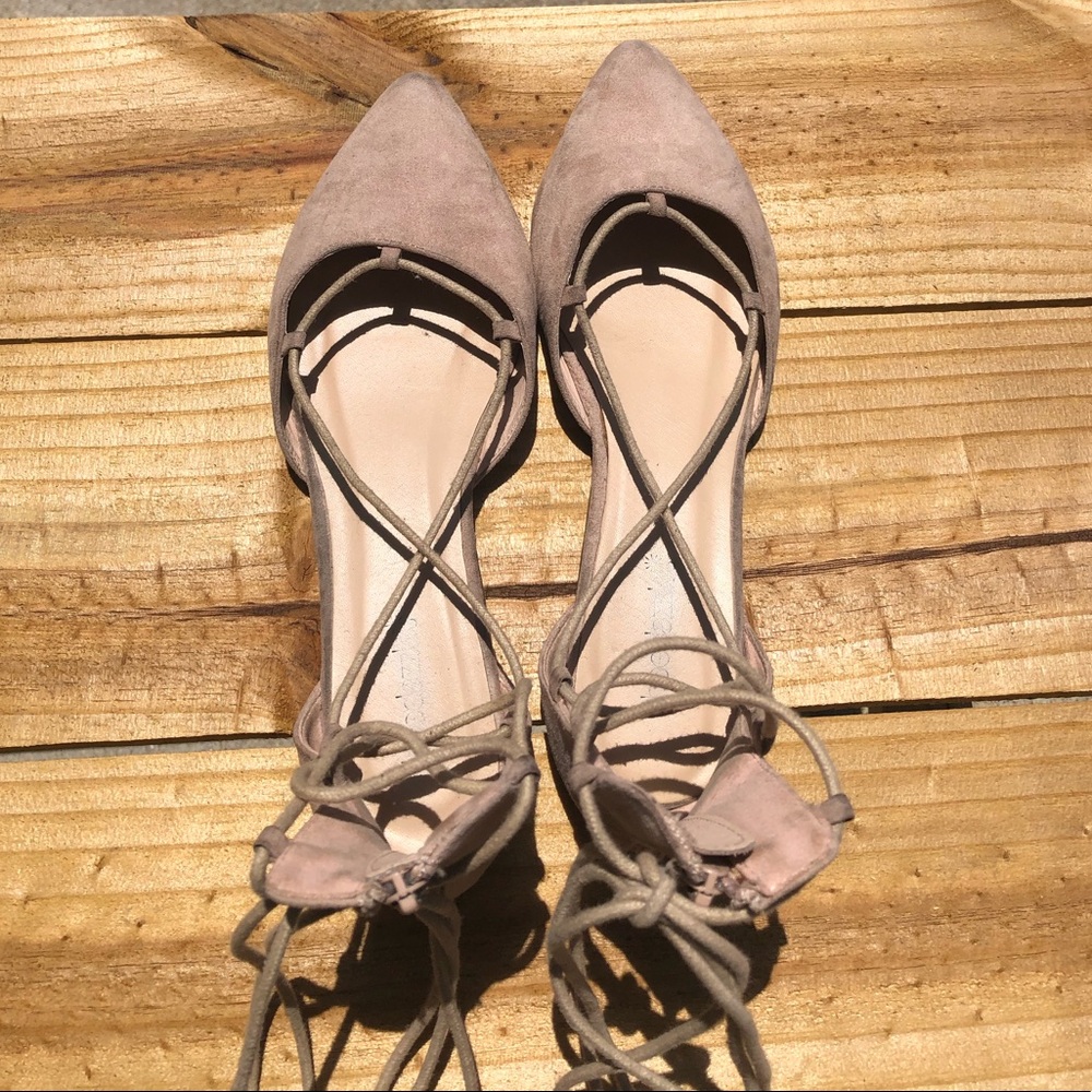 Wrap Around Suede Sandals